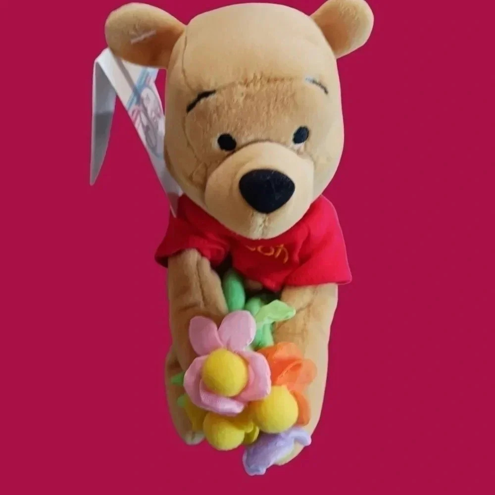 Disney winnie the pooh flower pooh "8" inch bean bag plush
